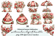 Whimsical Summer Sublimation Clipart, an Illustration by Digital Artistic99 (Thumbnail 1 of 11)