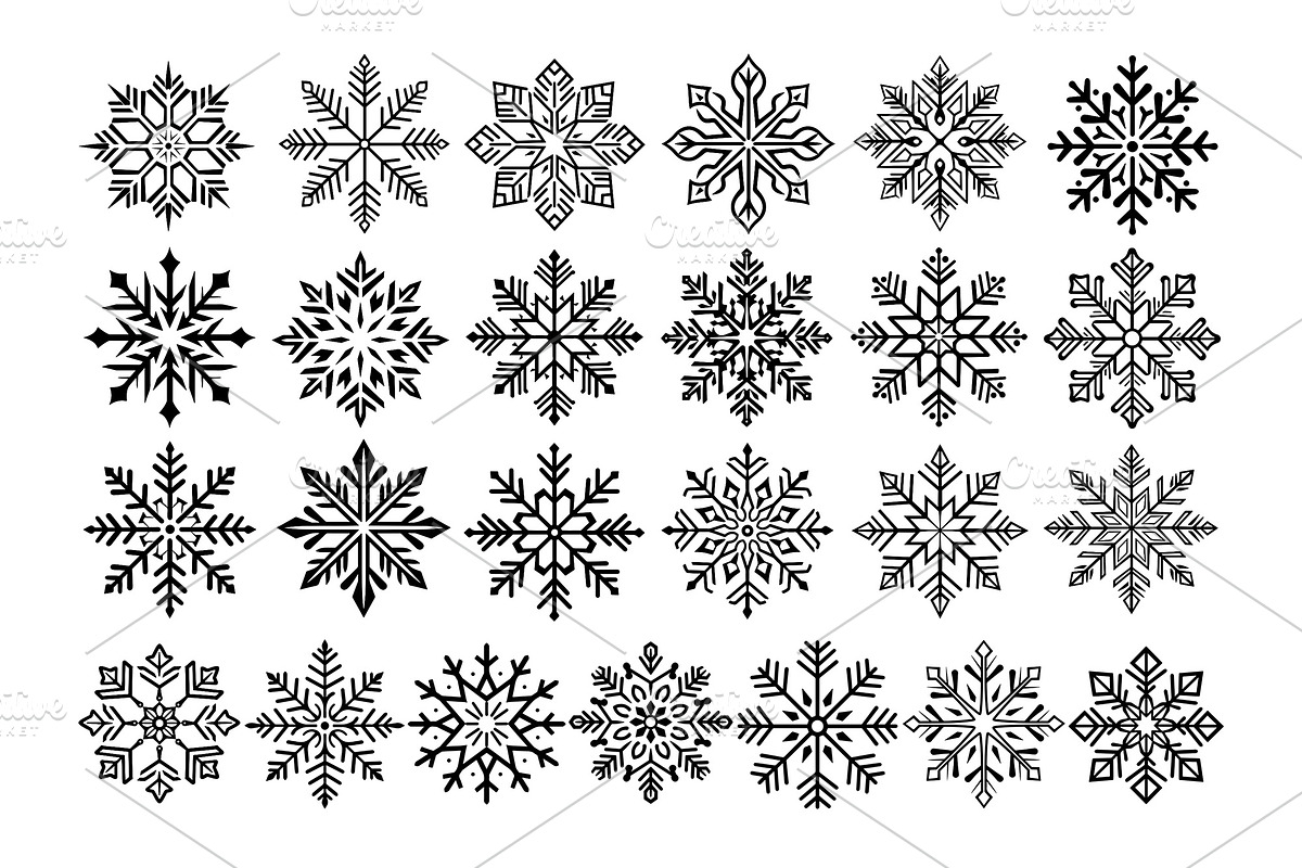 50 Snowflake Procreate Stamps Brush, a Brush Add-On by Procreate Sale (Photo 4 of 6)