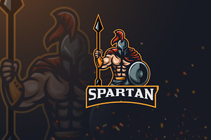 Spartan Fighter Mascot Logo Sports, a Branding & Logo Template by Agung_cs