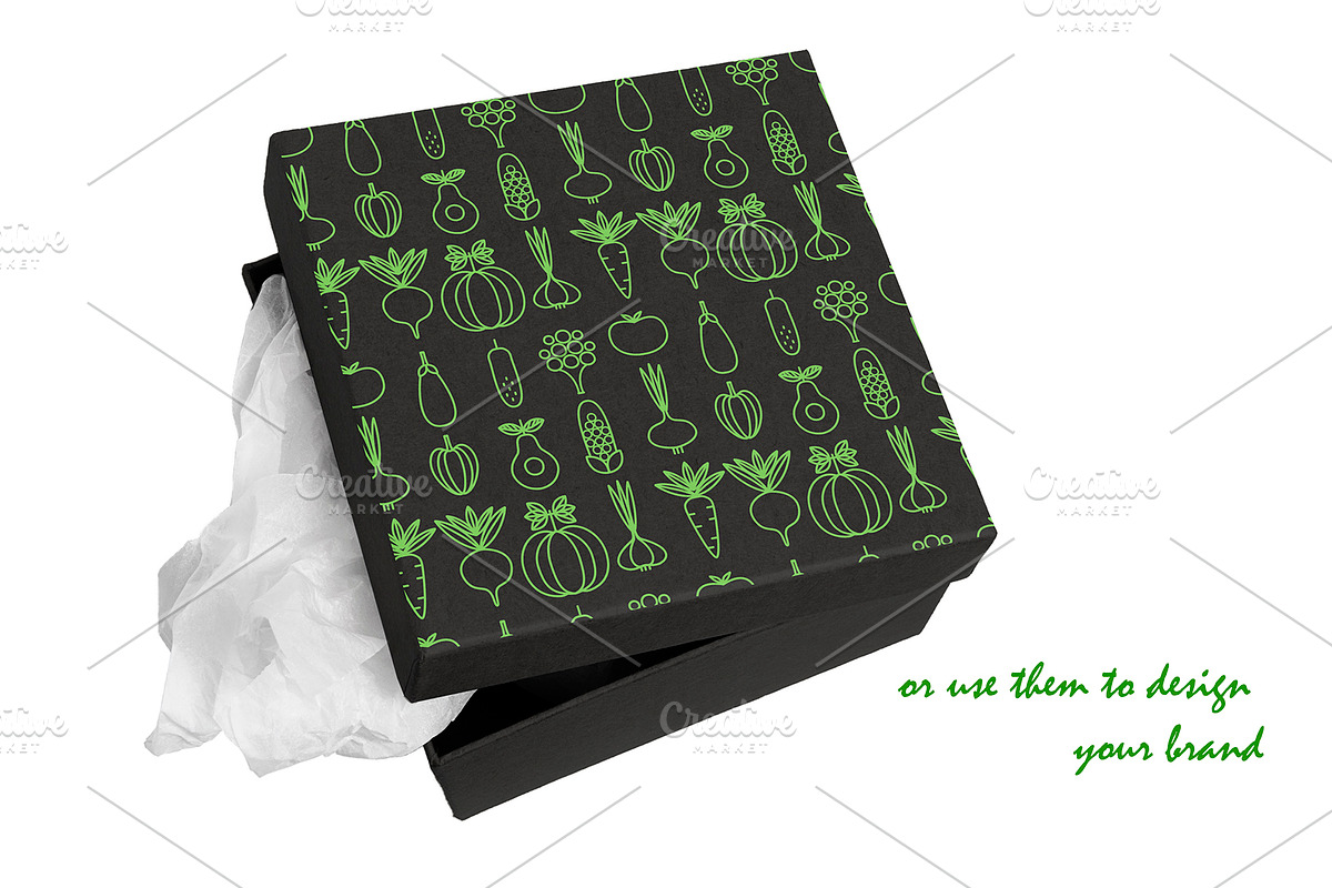 Vegan Food | Patterns and more, a Food Illustration by Retro Graphic Box (Photo 8 of 9)