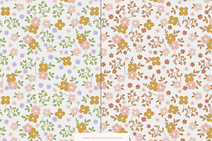 Melody Blooming Seamless Pattern