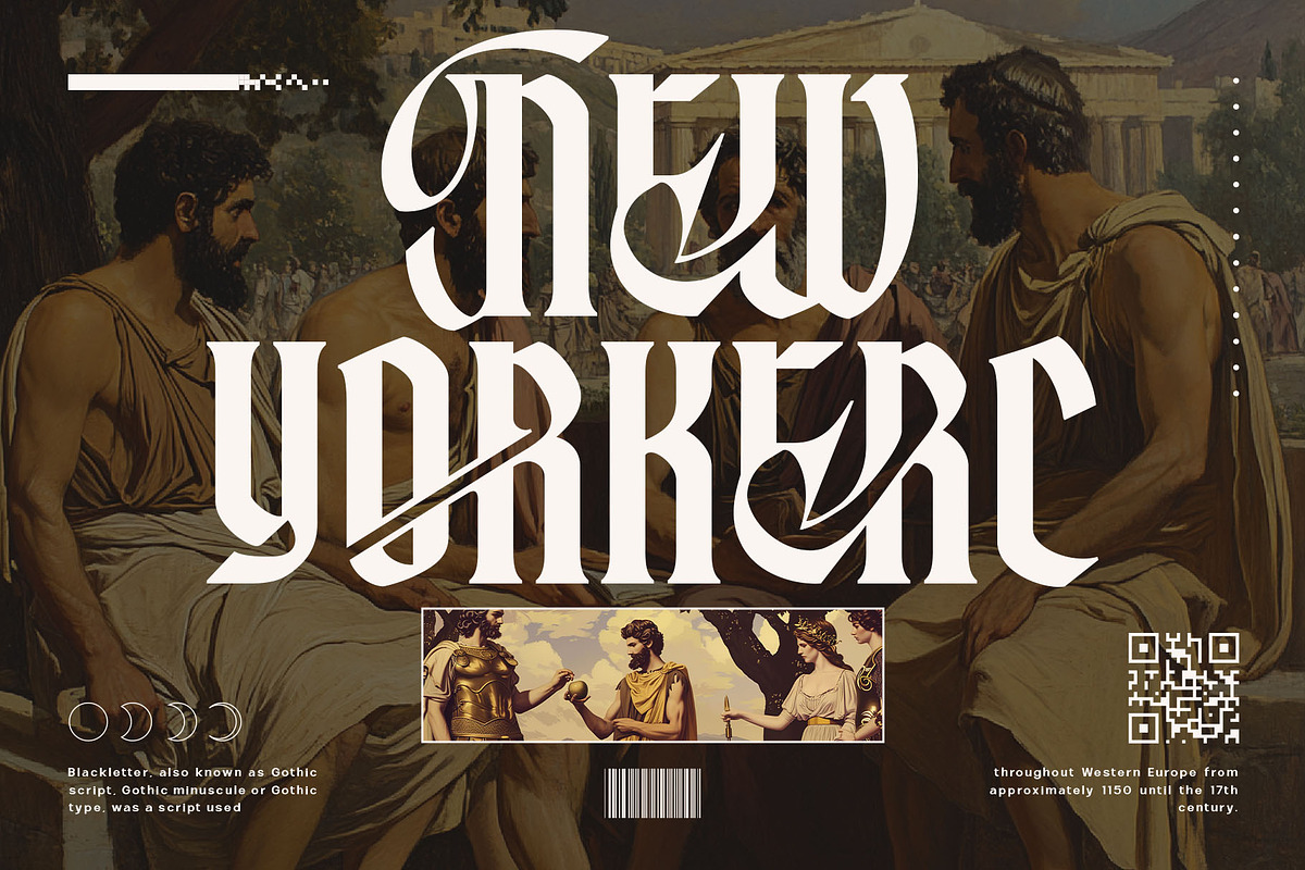 Zentras Typeface, a Blackletter Font by alit design (Photo 5 of 17)