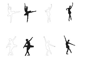 Ballet Ballerina Figure Poses