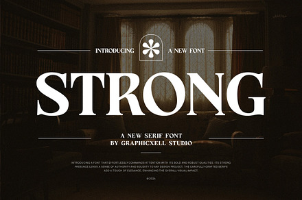 Strong Elegant Serif Font Typeface, a Serif Font by Graphicxell