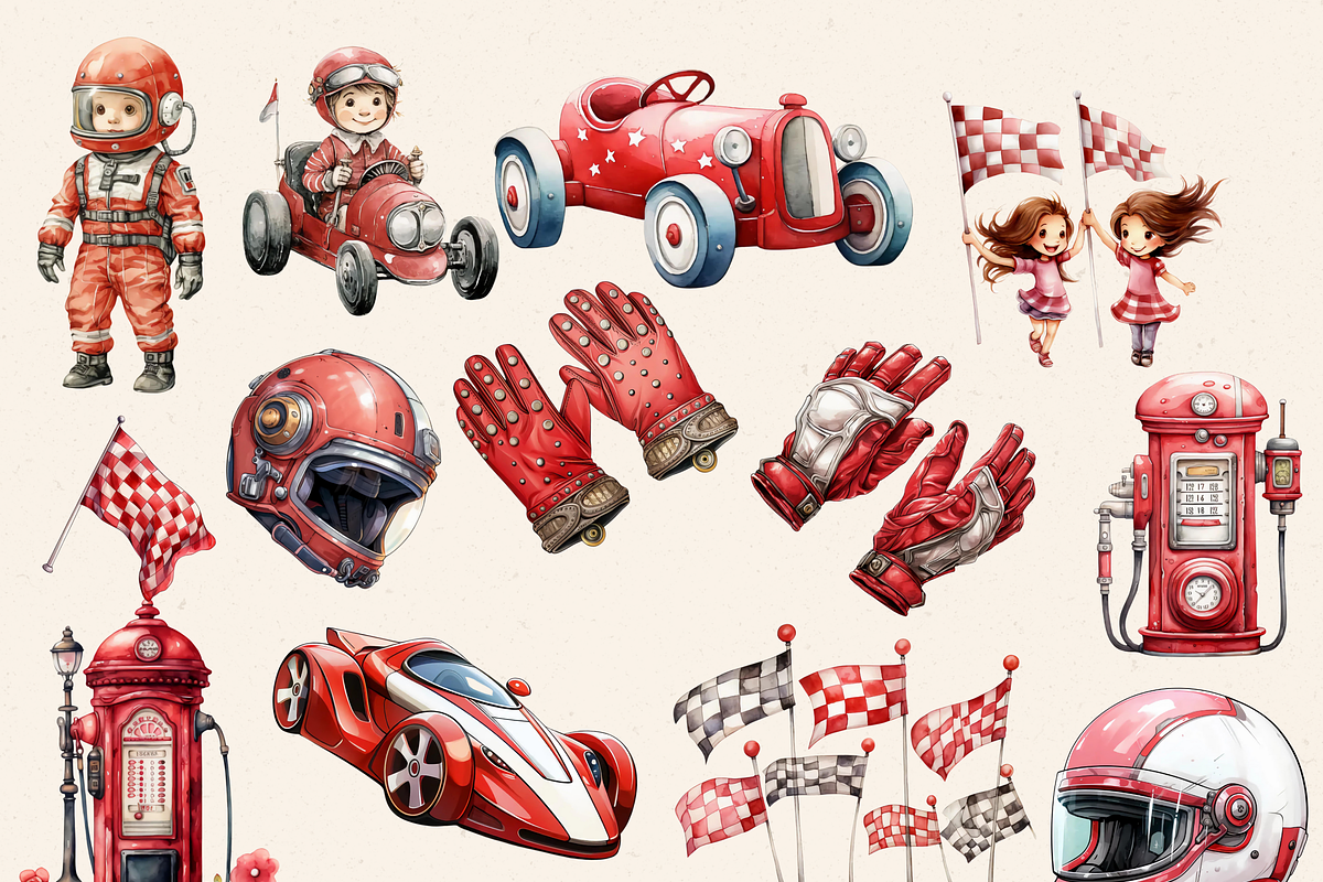 TURBO KID RACERS CRIMSON RETRO CAR, an Object Graphic by Daring Digies (Photo 2 of 6)