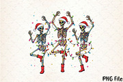 Christmas Dancing Skeleton Png, a Seasonal Illustration by YA Design (Thumbnail 1 of 4)