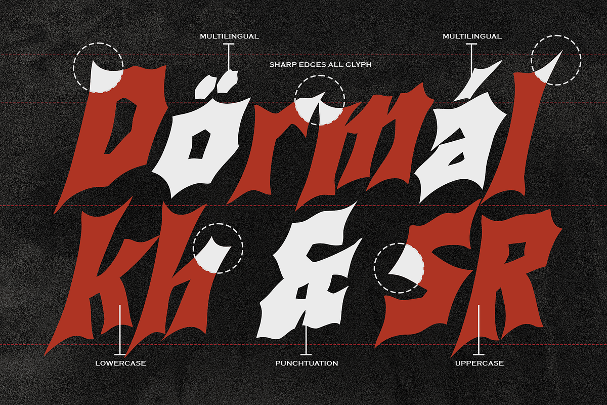 Bazhero - Action Horror Game Font, a Blackletter Font by Typia Nesia (Photo 9 of 9)