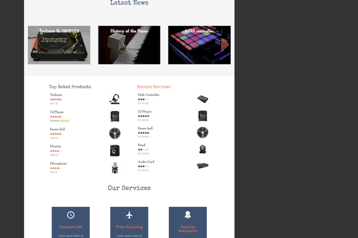 M-Store - Music WordPress Theme, a WordPress Template by Ordasoft (Photo 3 of 3)