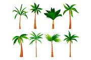 Palm tree or coconut palm set, an Object Illustration by GenziWorkshop (Thumbnail 1 of 2)