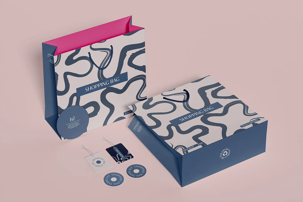 Shopping Bags Mockup, a Packaging Mockup by skybluecreative (Photo 2 of 2)
