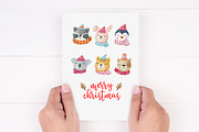 Watercolor Christmas Animals Clipart, an Animal Illustration by Noey smiley (Thumbnail 6 of 6)