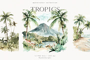 Watercolor Tropics, a Decorative Illustration by PeDe Designs (Thumbnail 1 of 13)