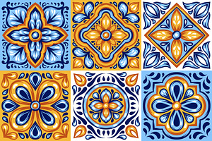 Italian ceramic tile pattern, a Decorative Illustration by incomible