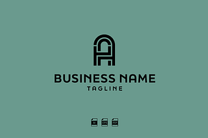 Minimalist AH or HA Monogram Logo