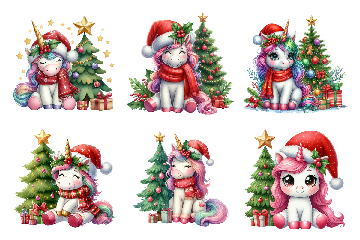 Christmas Unicorn, an Illustration by Design Market (Photo 2 of 5)