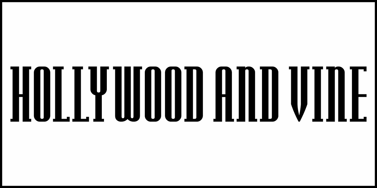 Hollywood and Vine JNL, a Sans Serif Font by Jeff Levine Fonts (Photo 2 of 5)