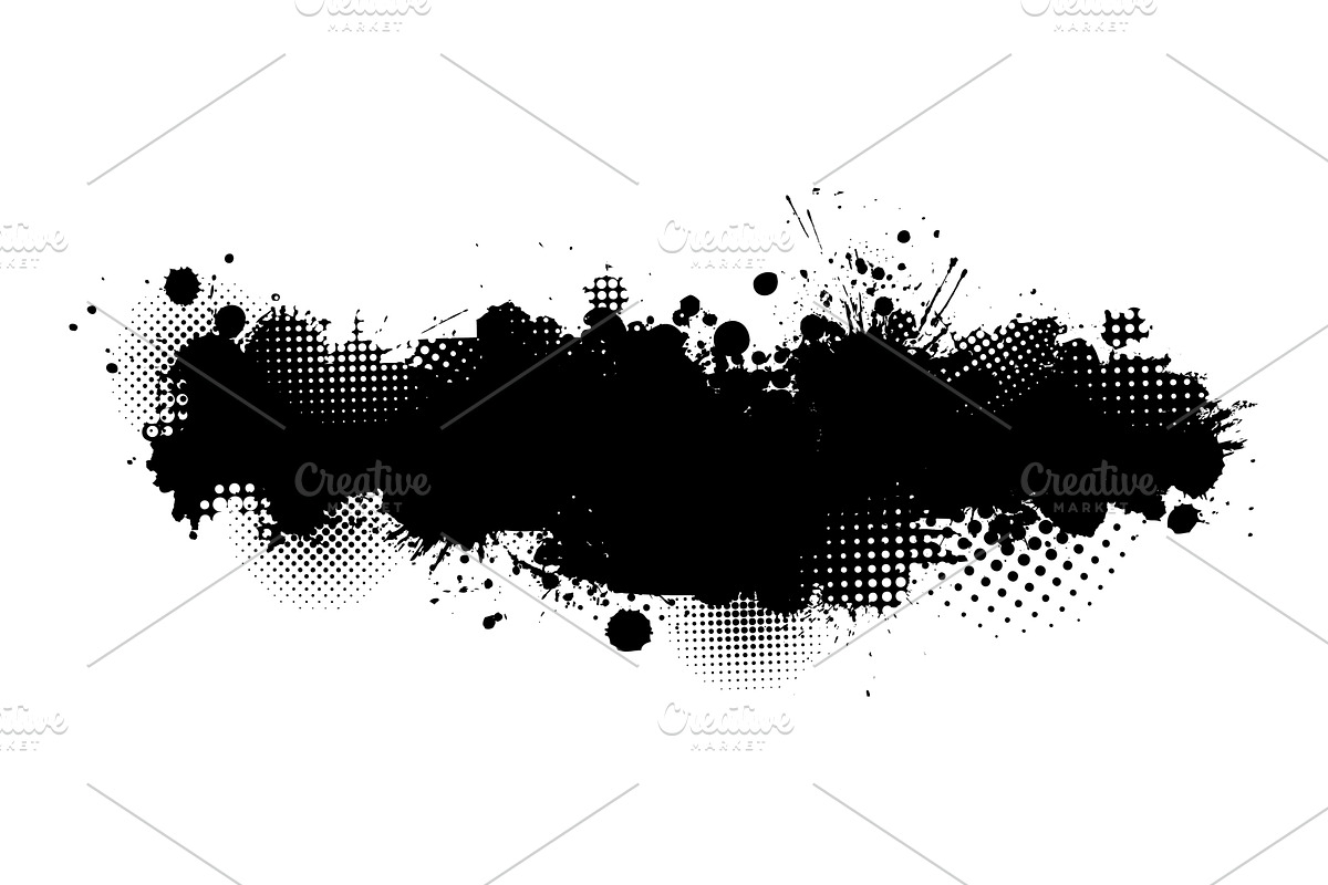 Splatter Paint Texture . Black Spray, an Object Illustration by Nenahliadava Design