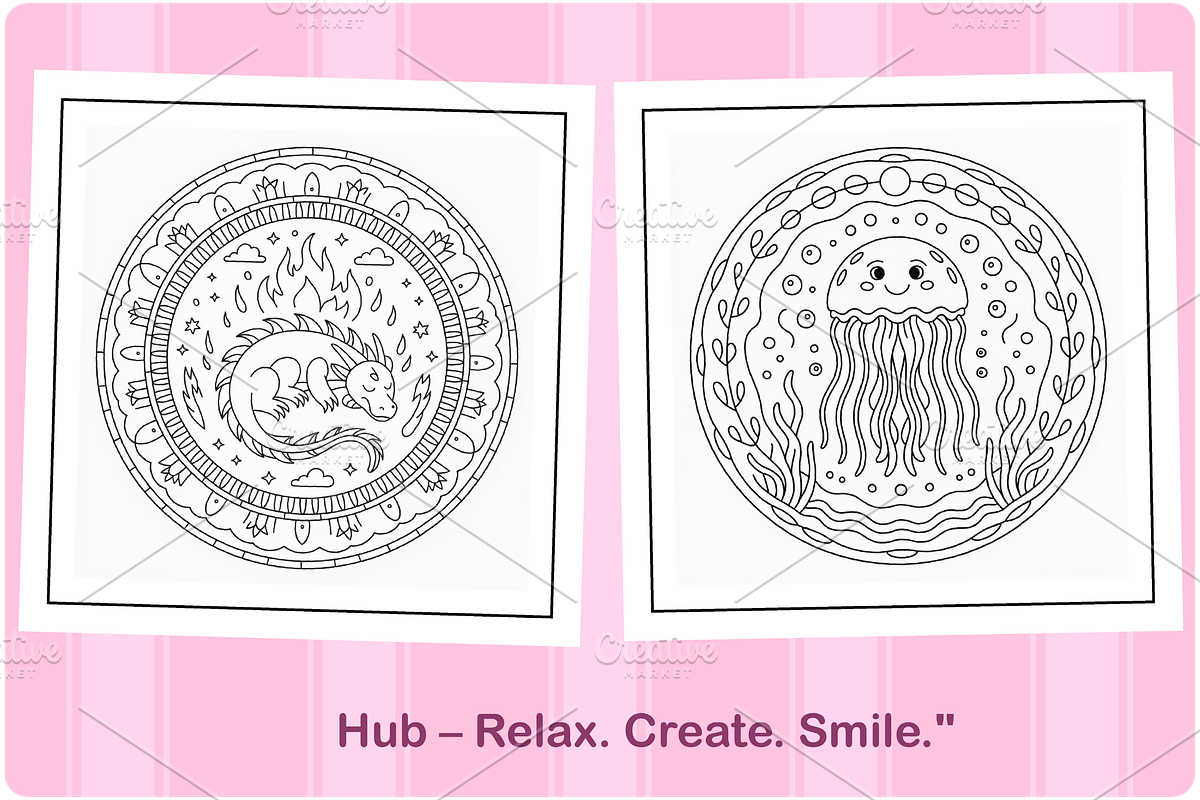 Comfy Mandala Coloring Book, a Seasonal Illustration by Coco Bloom (Photo 3 of 4)