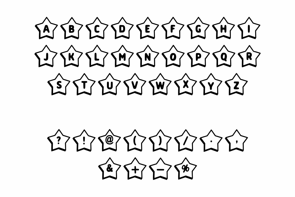 SUPER STAR, a Symbol Font by Fourteen Letter (Photo 10 of 10)