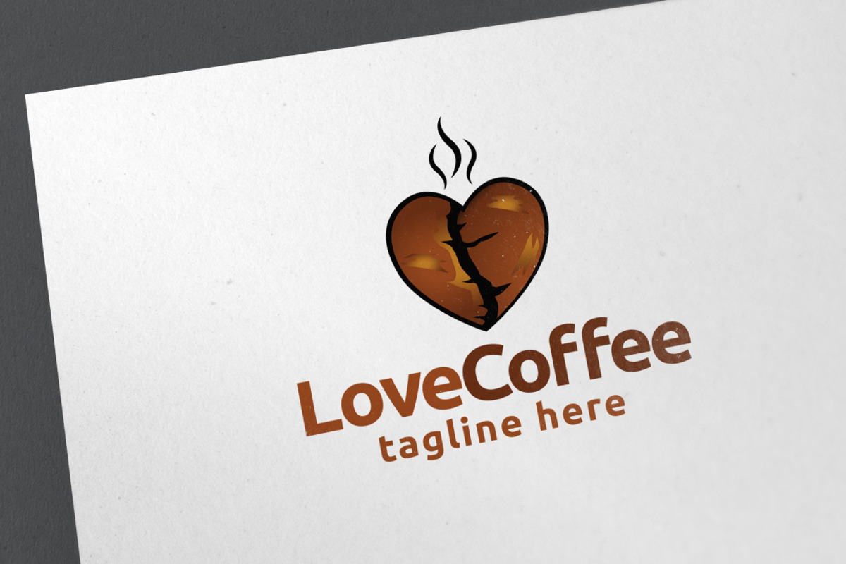 Love Coffee Logo Template, a Branding & Logo Template by emotions76 (Photo 1 of 3)
