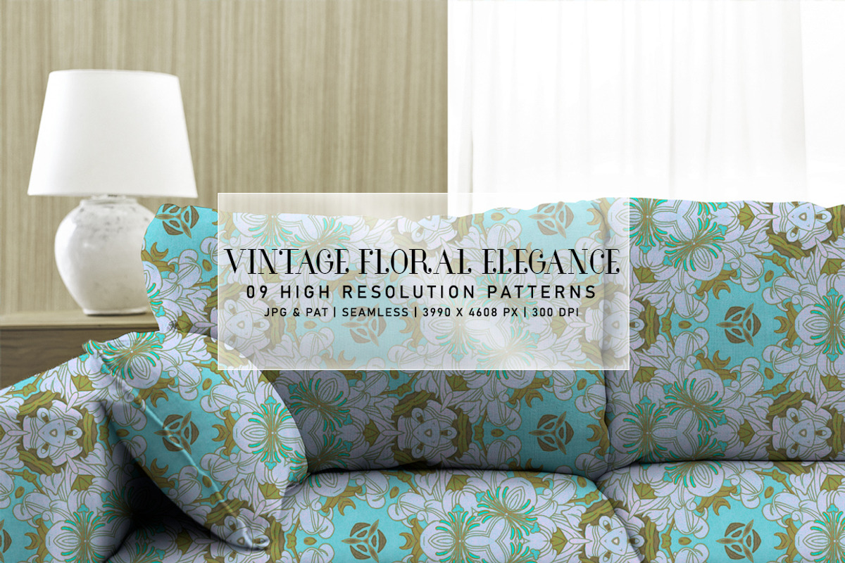 Vintage Floral Elegance, a Pattern Graphic by Digital Art Creations (Photo 6 of 7)