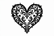 Floral Heart Silhouette Set, an Illustration by Gfx_Store (Thumbnail 19 of 21)