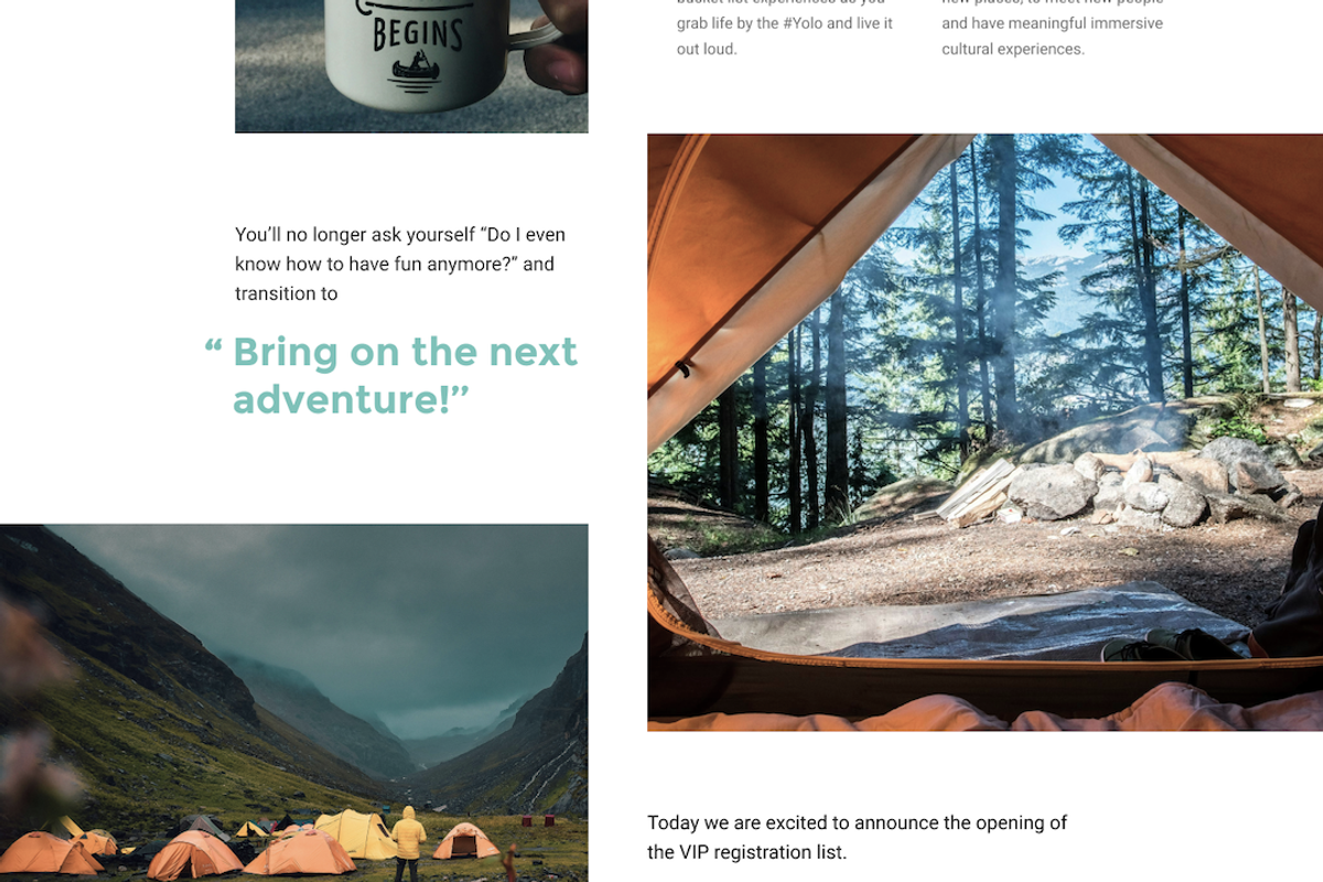 Adventure, Travel, Retreat LP Figma, a Templates & Theme by vikes.art (Photo 4 of 9)