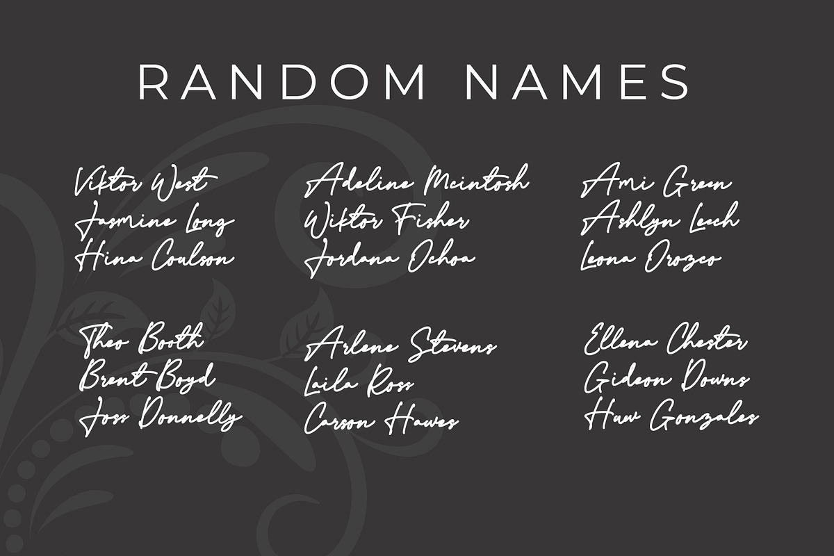 Fantasia - Signature style font, a Script Font by mahstudios (Photo 3 of 8)