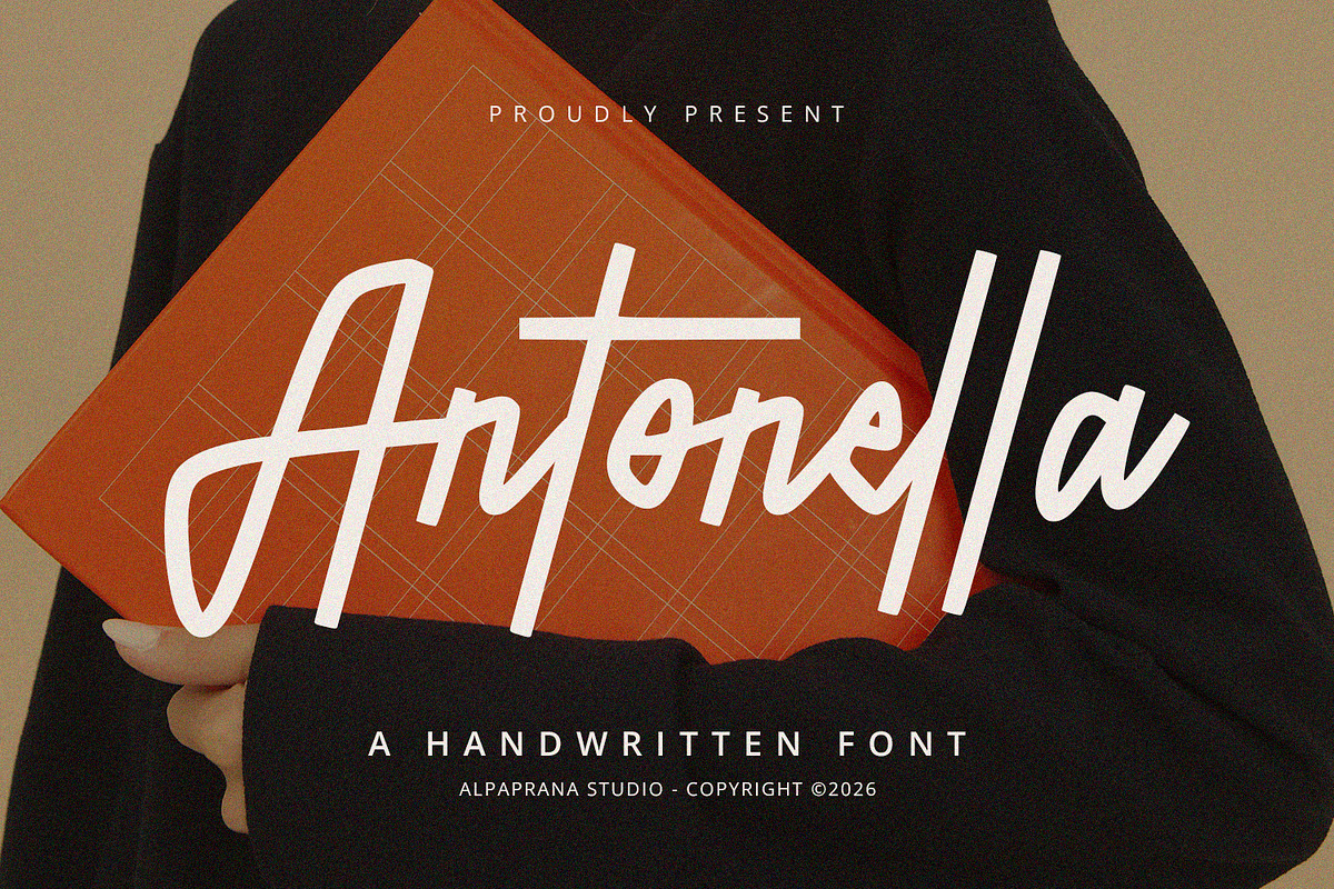 Antonella - Handwritten Font, a Handwritten Font by Alpaprana (Photo 1 of 10)