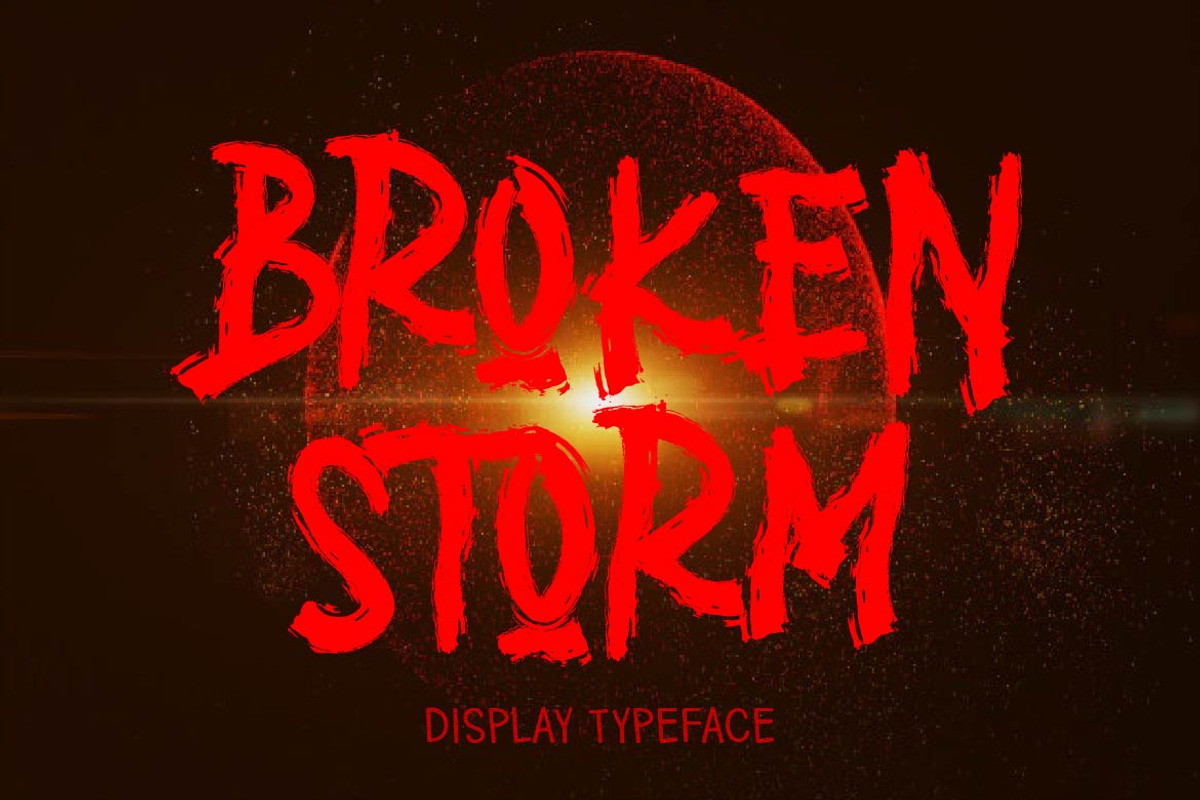 BROKEN STORM, a Blackletter Font by AMINMARIO (Photo 1 of 6)