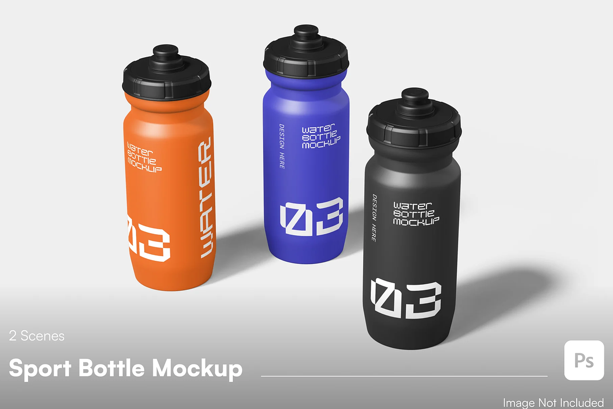Water Bottle Mockup, a Cups & Container Mockup by graphicsauce (Photo 1 of 4)