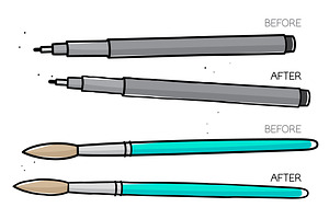 Hand Drawn Styles & Brushes Vol. 2