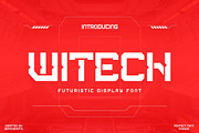 Witech - Futuristic Display Font, a Sans Serif Font by Brand Earth (Thumbnail 1 of 7)