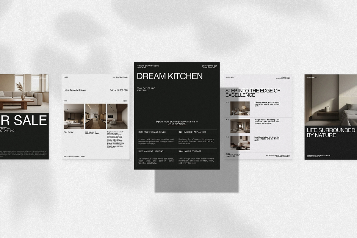 Real Estate Instagram Templates, a Social Media Template by Prapti Design (Photo 5 of 10)