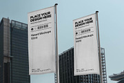 Double Banner Flag Mockup, an Advertising Mockup by HAZARD MOCKUPS (Thumbnail 6 of 9)