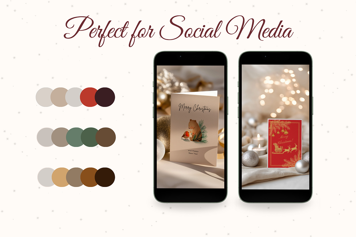 Christmas Card Mockup Bundle, a Product Mockup by Serenefeeling (Photo 10 of 14)
