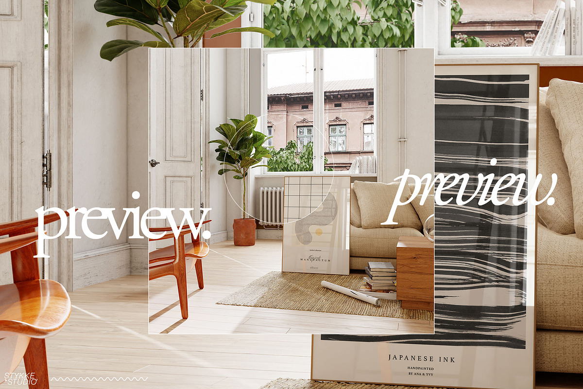 LENIS ROOM Natural Frame Mockup Set, a Household Mockup by Stykke Studio (Photo 28 of 58)