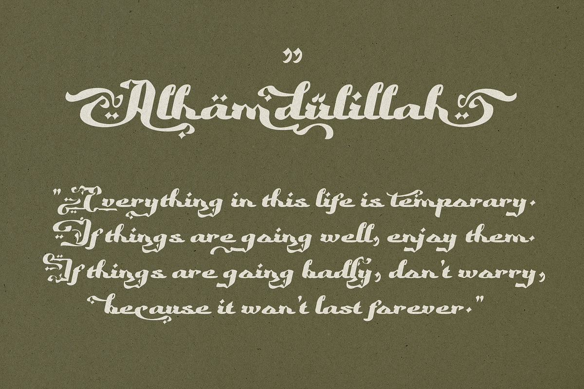 Jenyllah - Islamic Calligraphy, a Script Font by TypeClassHeroes (Photo 2 of 10)