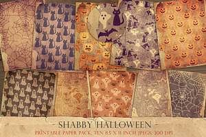 Shabby Vintage Halloween Papers