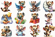 Cute Hyena Sublimation Clipart, an Illustration by OK Design (Thumbnail 4 of 5)