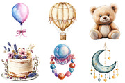 Neutral Boho Baby Shower Doodle Clip, an Illustration by Watercolor design (Thumbnail 5 of 5)