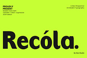 Recola, a Serif Font by Slex Studio (Thumbnail 1 of 12)