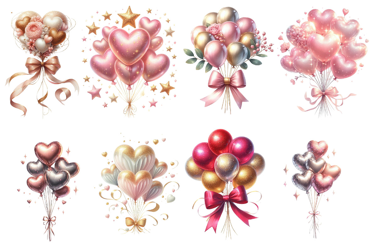 Valentine's Day Balloon Bouquets, an Illustration by Designworld (Photo 2 of 4)