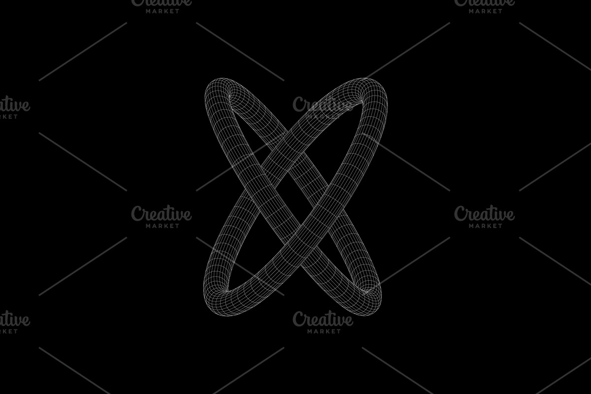 WIREFRAME GEOMETRIC ELEMENTS, an Object Graphic by BonkiStudio (Photo 8 of 10)