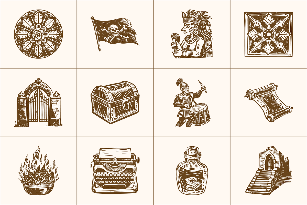 225 Vintage Heritage and History, a Person Illustration by Prosymbols (Photo 6 of 11)