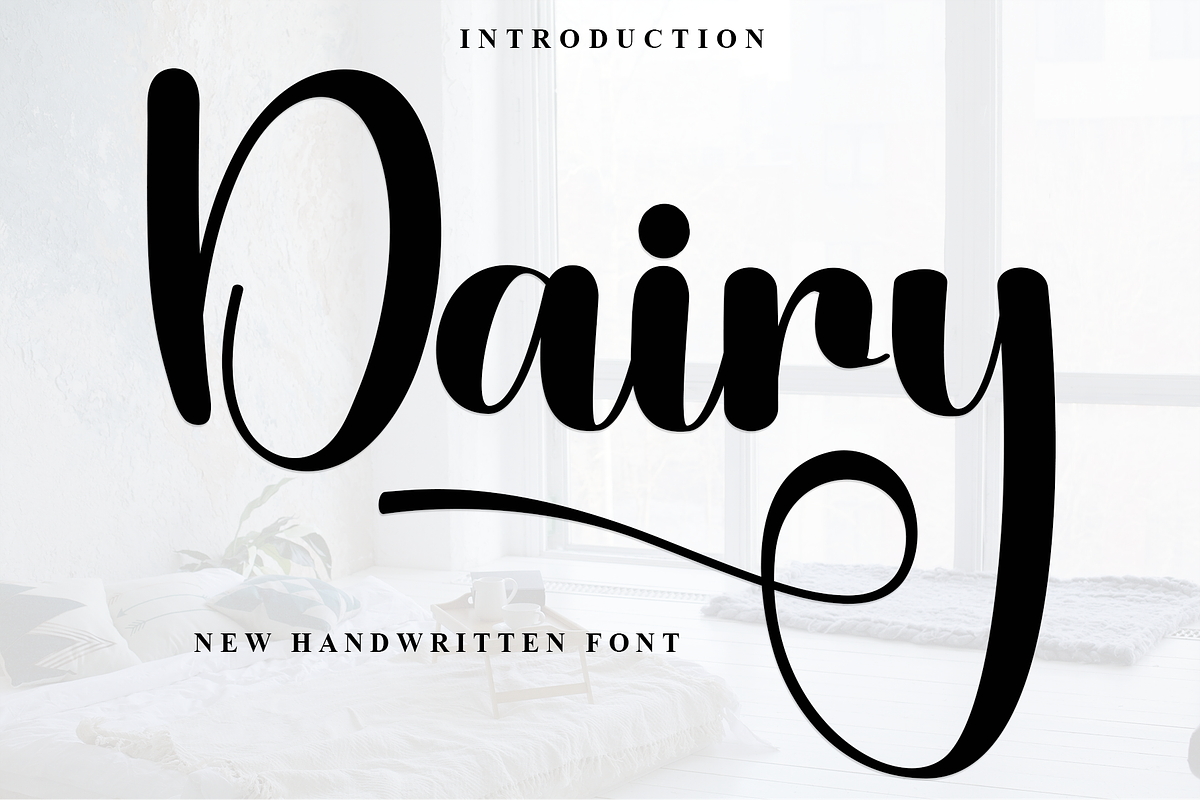 Dairy, a Handwritten Font by InermediaSTUDIO (Photo 1 of 8)