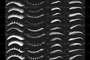 Procreate Eyelash & Eyebrow Stamps, a Brush Add-On by sundrameda (Thumbnail 2 of 6)