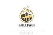 Farm & Honey Logo, a Branding & Logo Template by feydesign (Thumbnail 1 of 2)