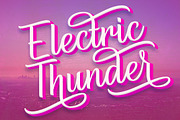 Electric Thunder - Lightning Script, a Script Font by The Traveling Fox (Thumbnail 1 of 7)