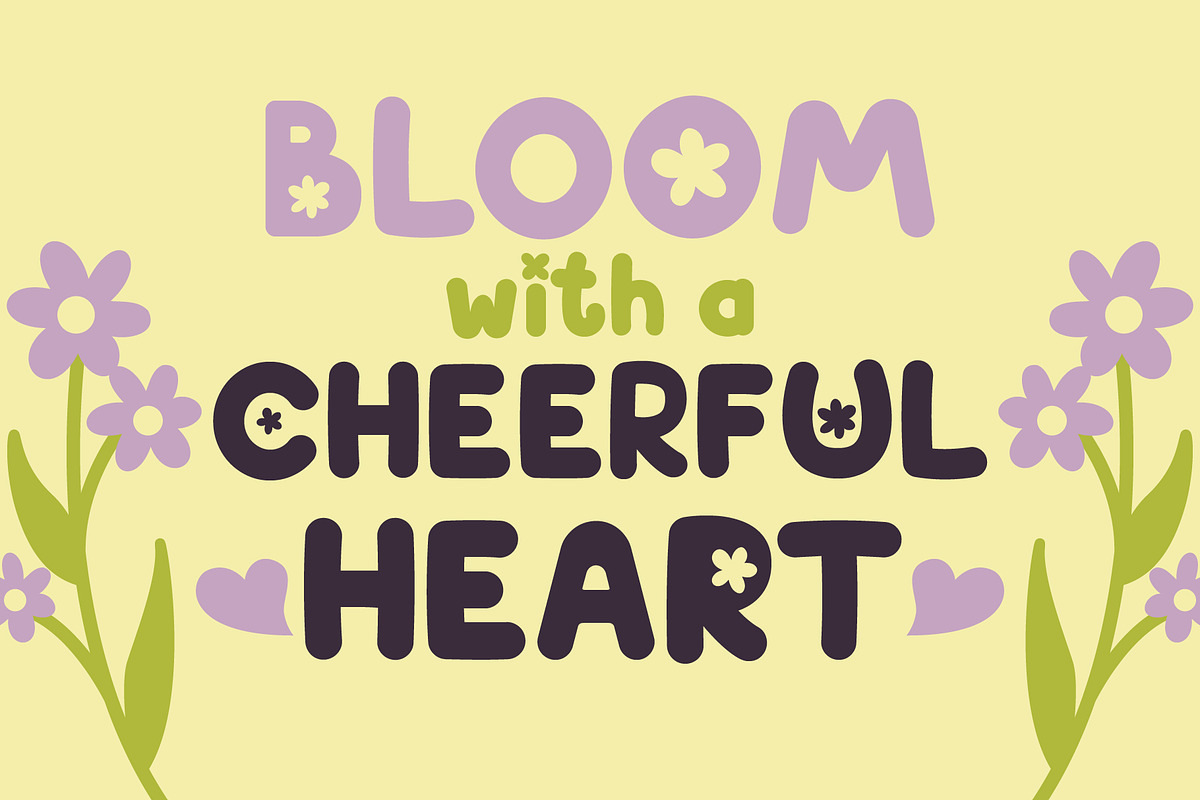 PetalPop – Summer Blossom Font, a Sans Serif Font by Huge Dream Studio (Photo 6 of 8)
